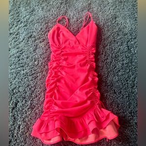 hello molly “LIPSTICK LOVERS DRESS HOT PINK” in size small!